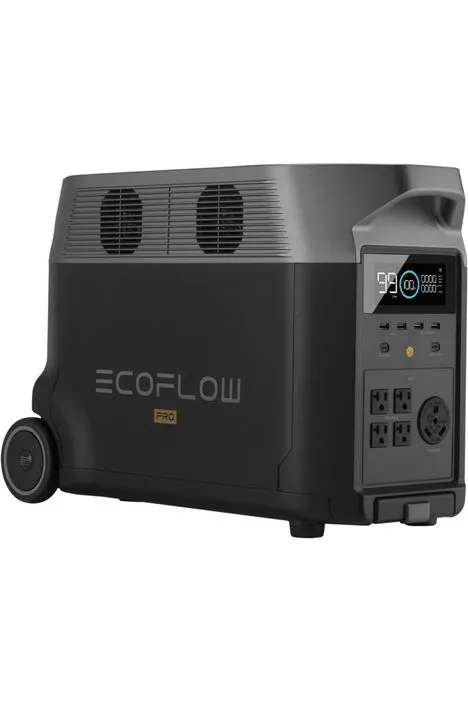 EcoFlow Delta Pro Portable Solar Generator with 2x 100W Solar Panels and Remote Control