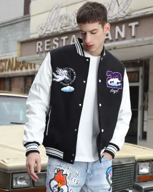 Embroidered Logo Baseball Jacket