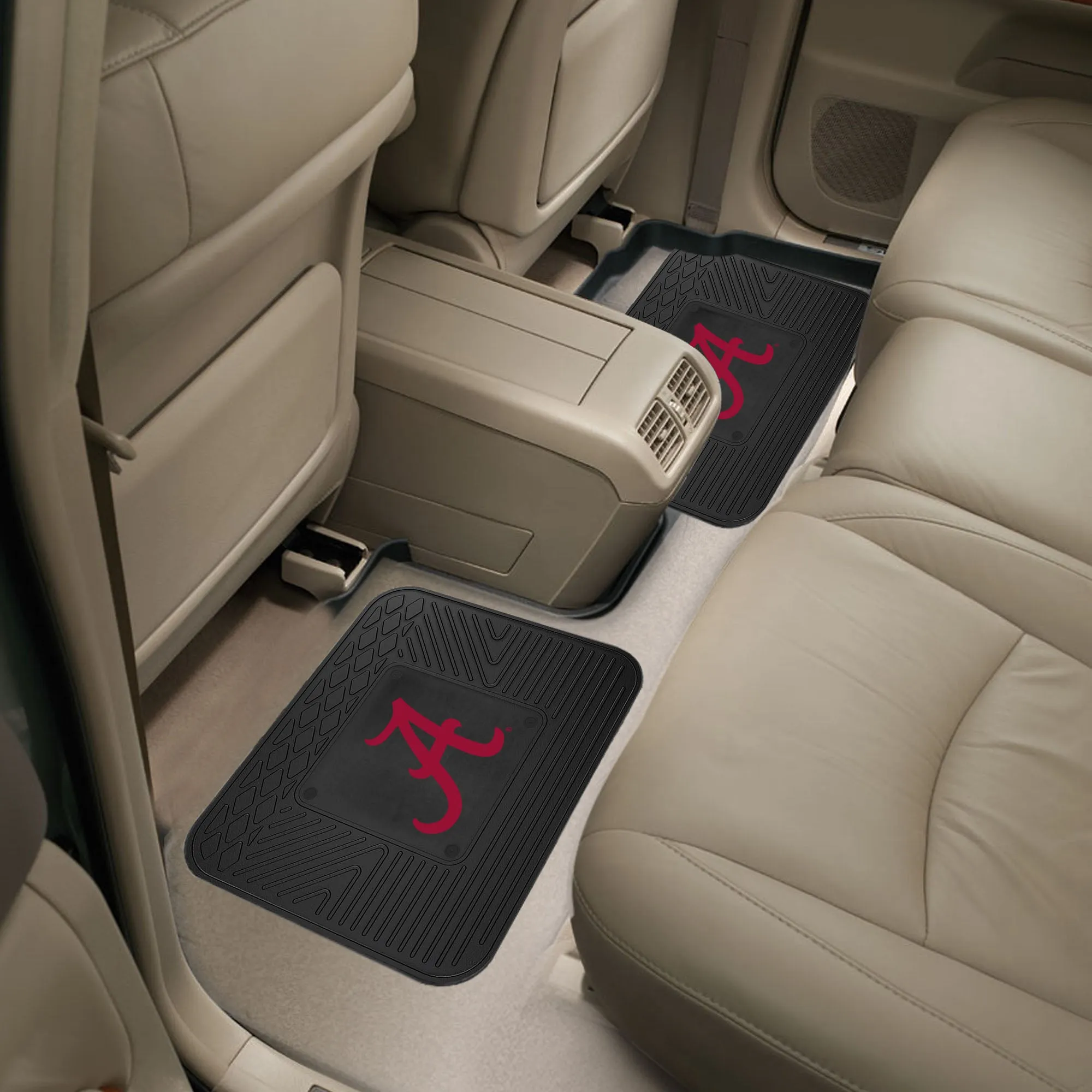 Fanmats Alabama Crimson Tide Back Seat Car Utility Mats - 2 Piece Set