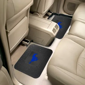 Fanmats SMU Mustangs Back Seat Car Utility Mats - 2 Piece Set, Blue Mustang