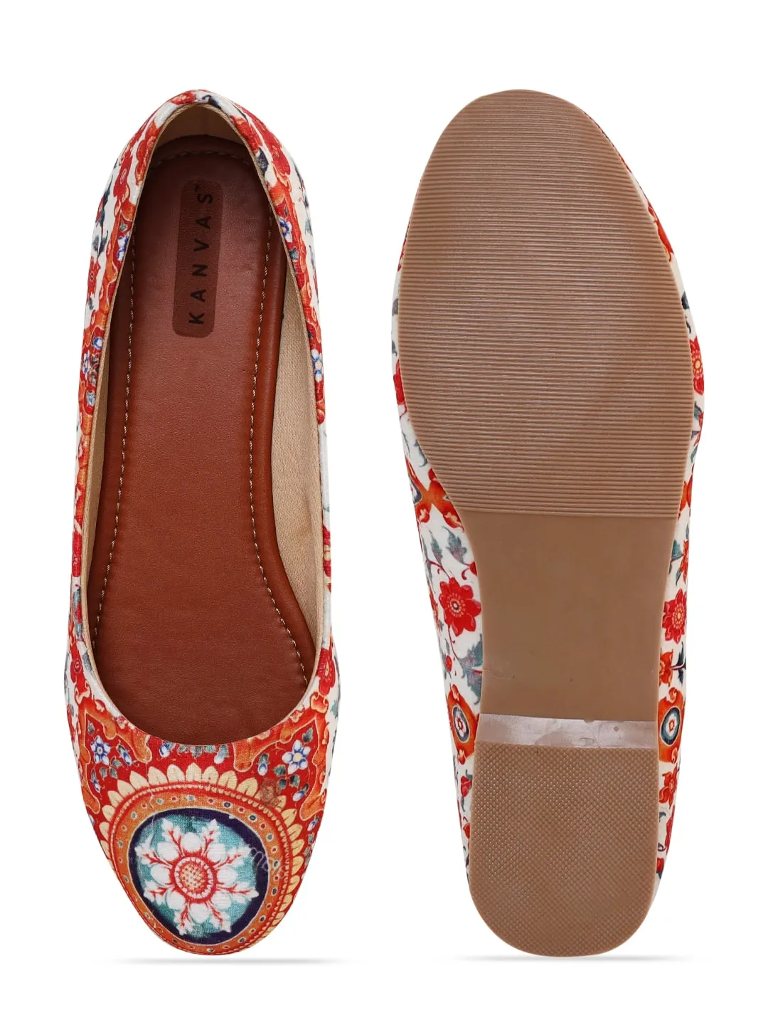 Floral Printed Ballerinas