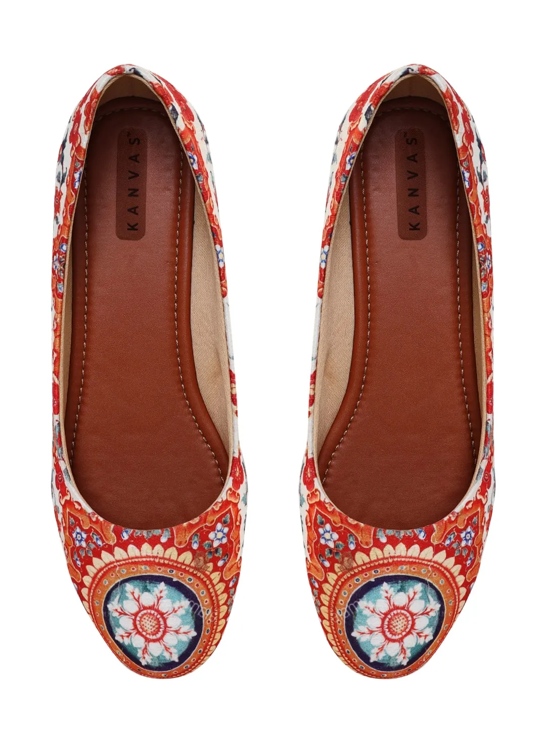 Floral Printed Ballerinas