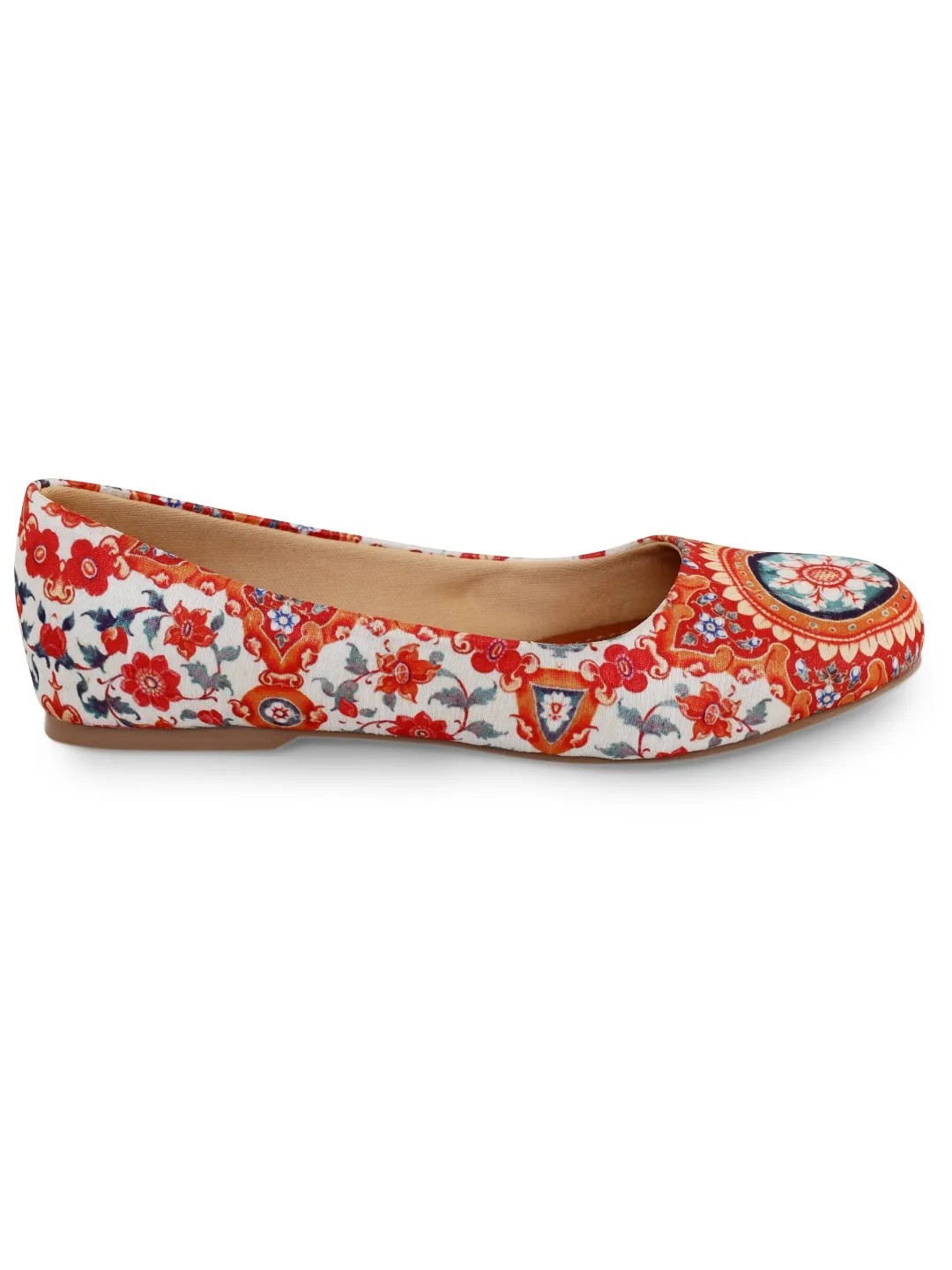 Floral Printed Ballerinas