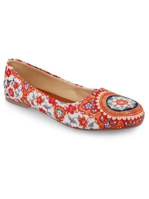 Floral Printed Ballerinas