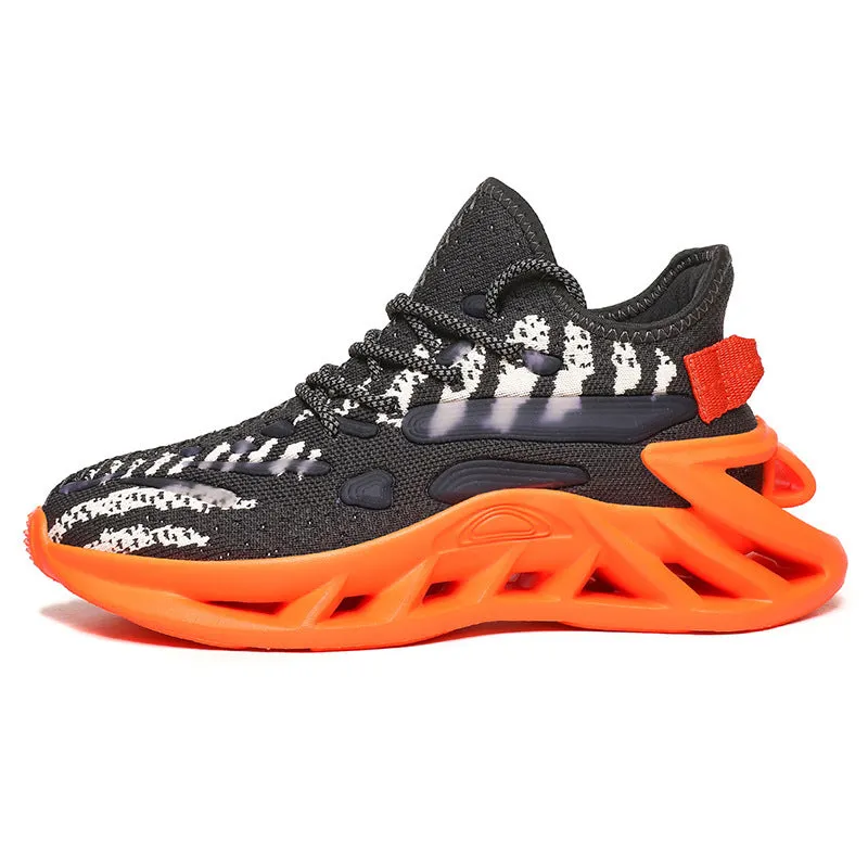 Flying Woven Mesh Shoes Men's Fishing Empty Thick-soled All-match Luminous Sports Casual Men's Shoes