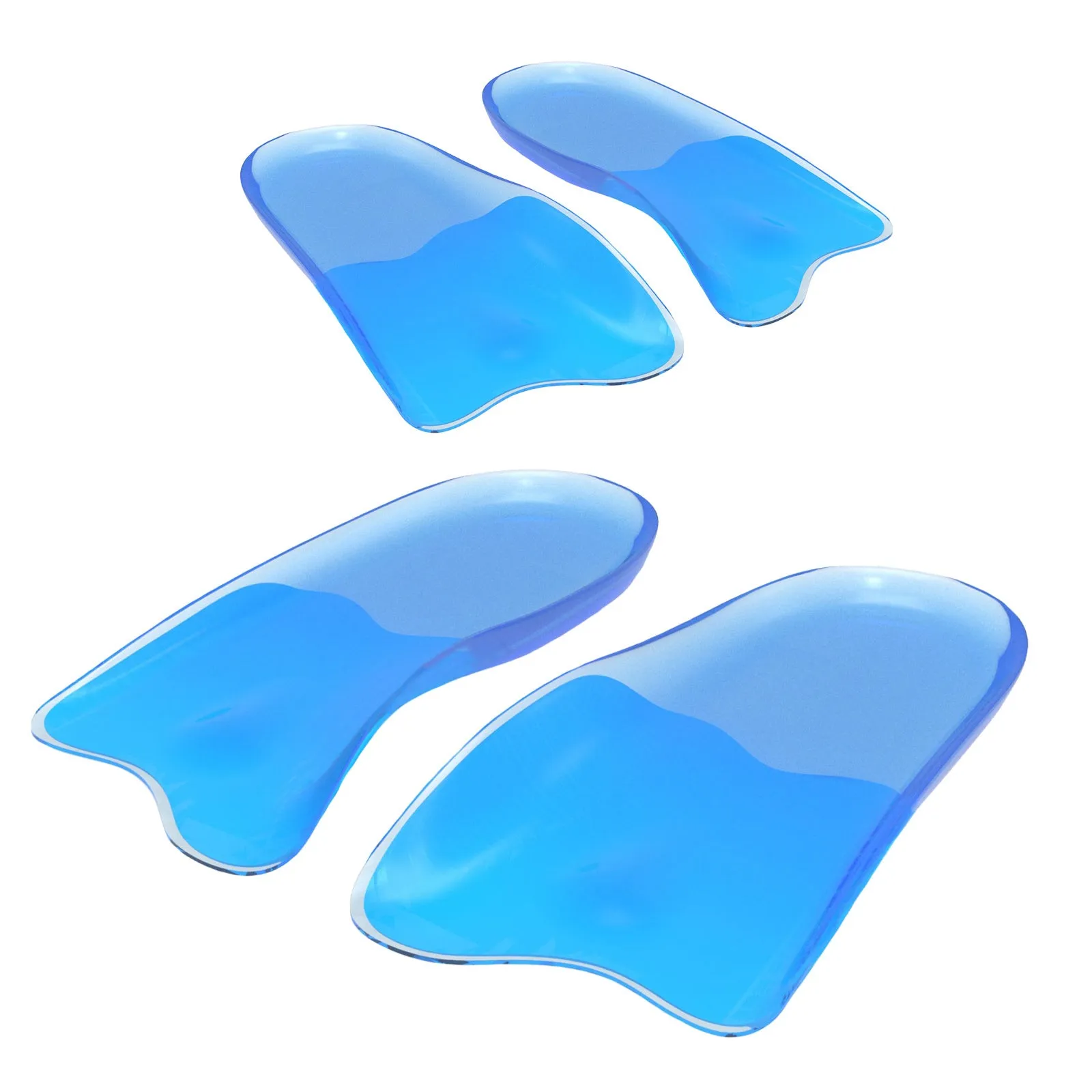 Gel Arch Support Half Insoles, Shock Absorption, 2X Pair, Bibal Insole