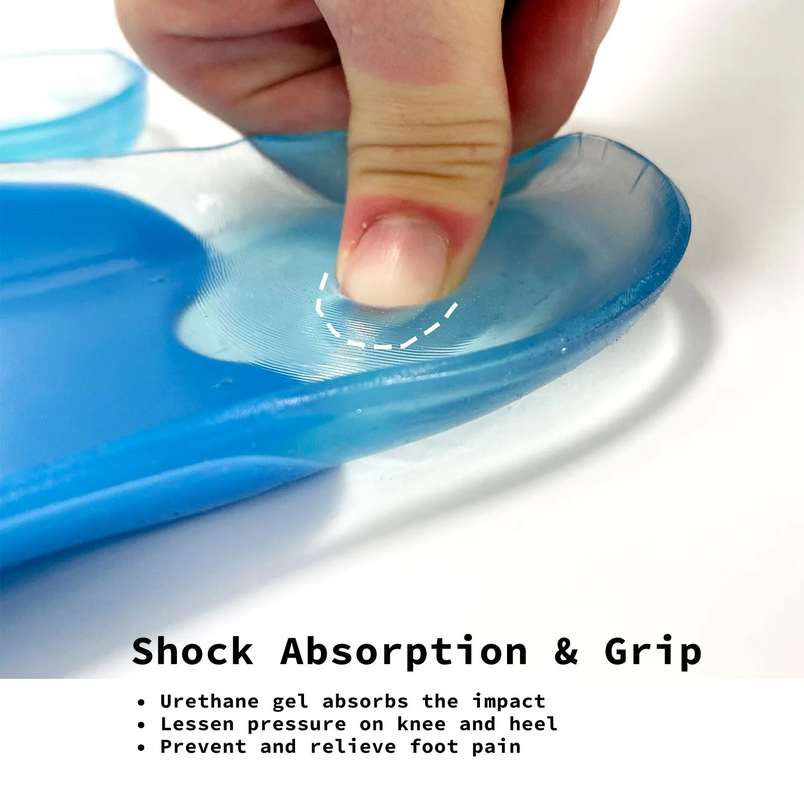 Gel Arch Support Half Insoles, Shock Absorption, M Size - Bibal