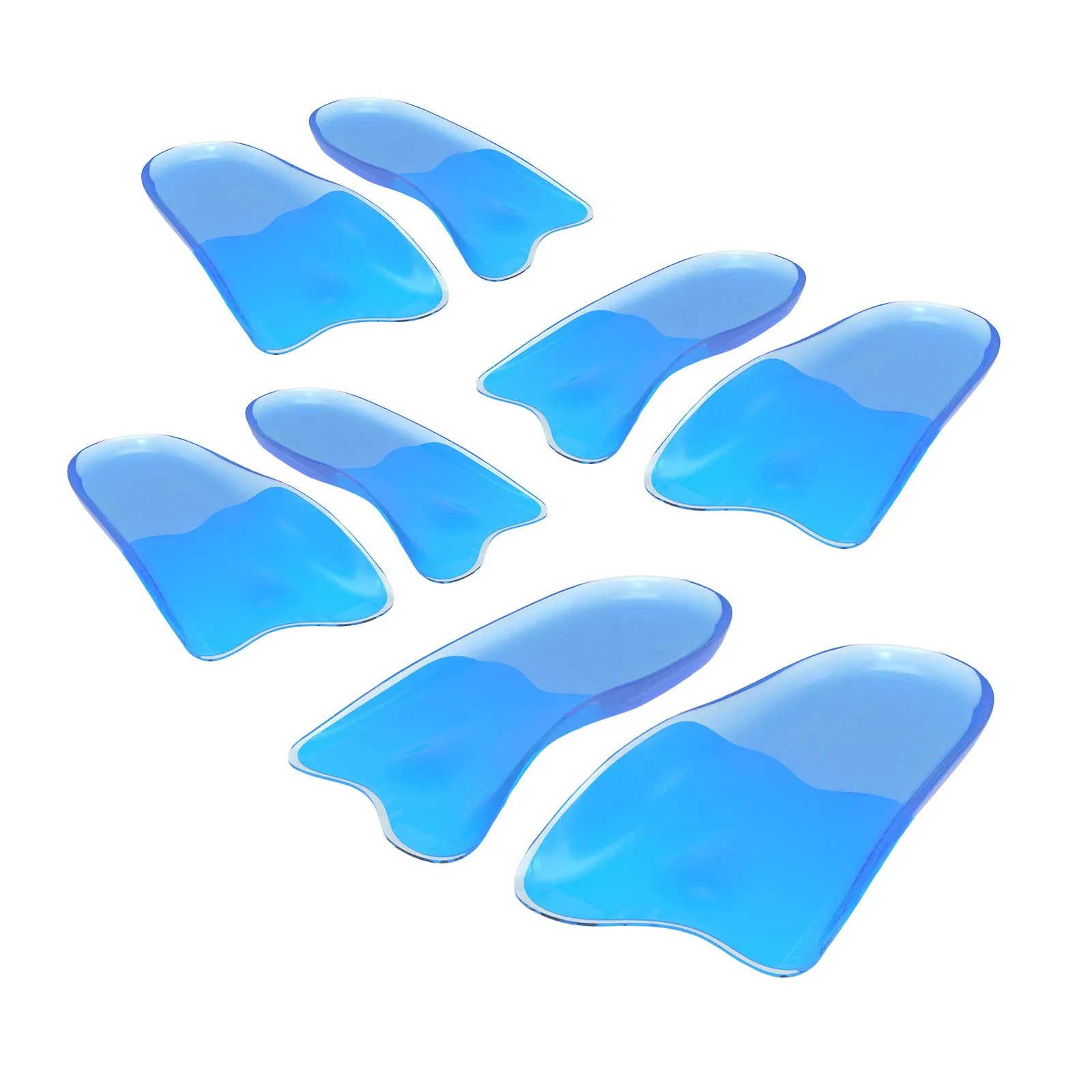 Gel Arch Support Half Insoles with Shock Absorption - 4X Pair Bibal Insole