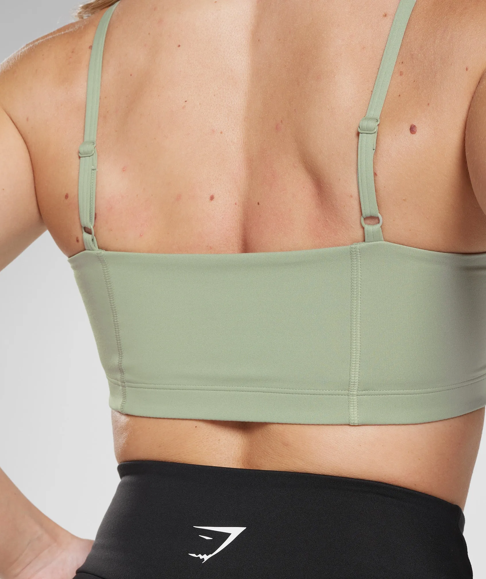 Gymshark Bandeau Sports Bra - Light Olive Green