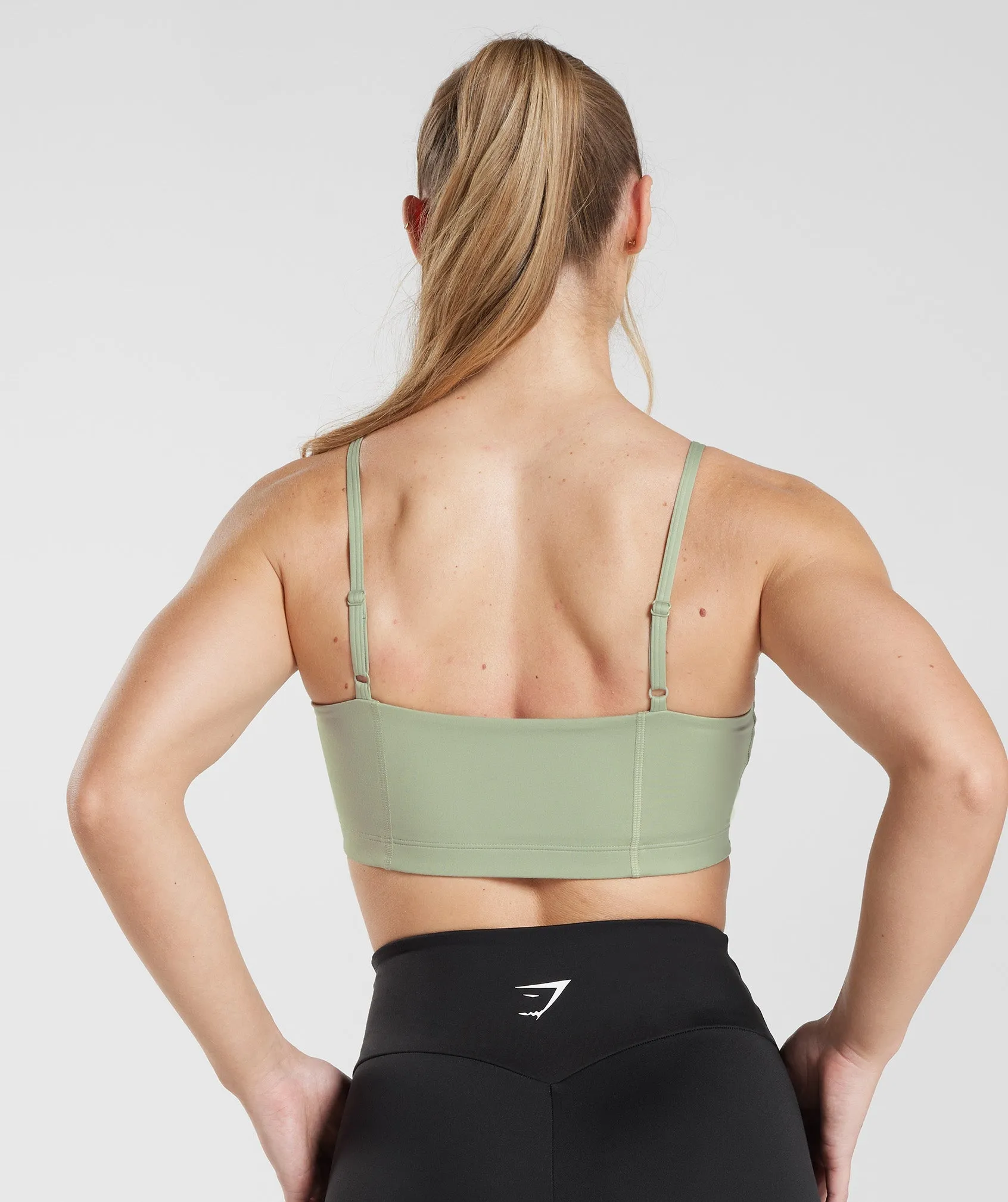 Gymshark Bandeau Sports Bra - Light Olive Green