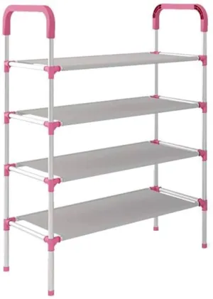 Heria Shoe Rack Organizer/Metal Standing Shoe Rack/Shoe Cabinet Stand/Shoe case for Home Furniture (Color_Multicolour, 4 Shelf)