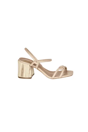 Intentionally Blank Sky Knotted Heel Sandals in Oatmilk