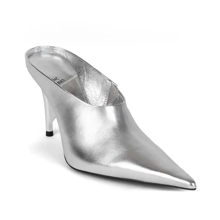 JEFFREY CAMPBELL VADER SILVER HEELS