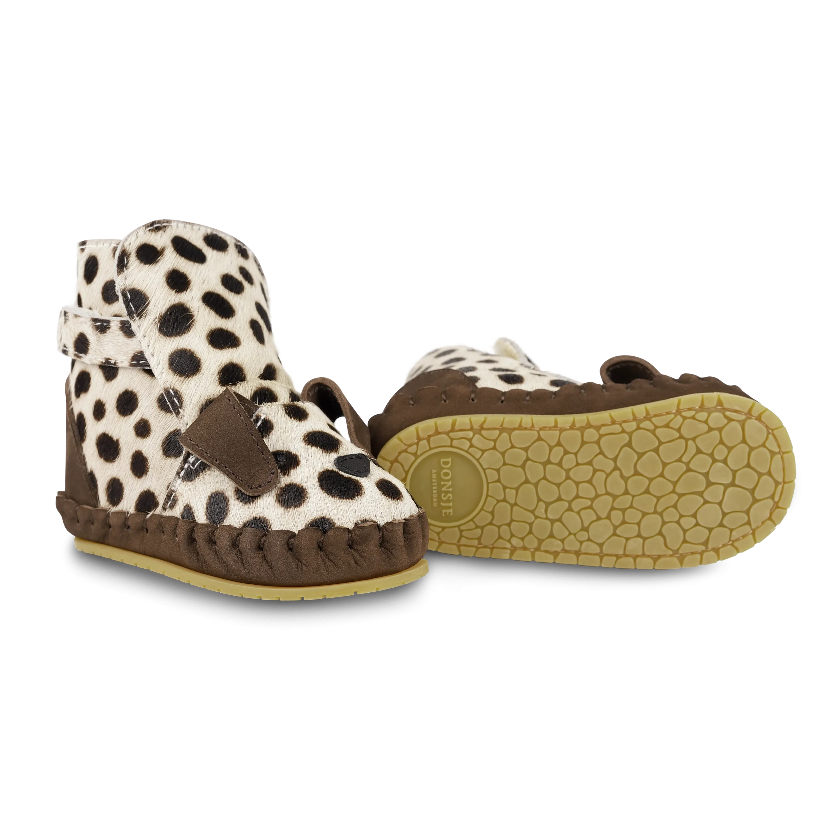 Kapi Exclusive Booties | Dalmatian | Black Spotted Cow Hair