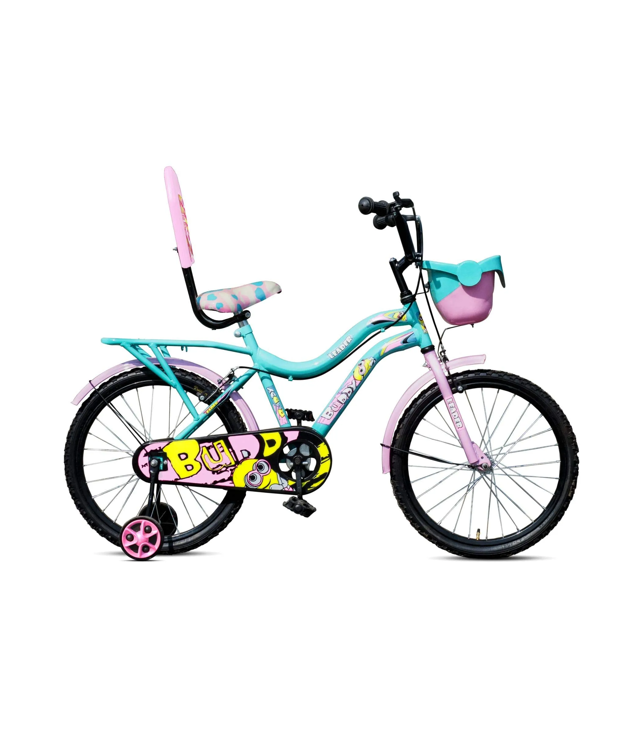 Leader Buddy 16T Sea Green/Light Pink Colour Cycle for Kids/Age Group 5-8 Years