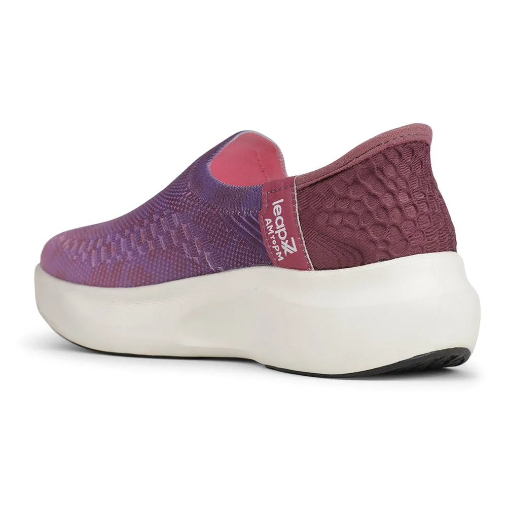 Leap7x Sports Purple Walking Shoes For Women EAZYGO-5L By Liberty