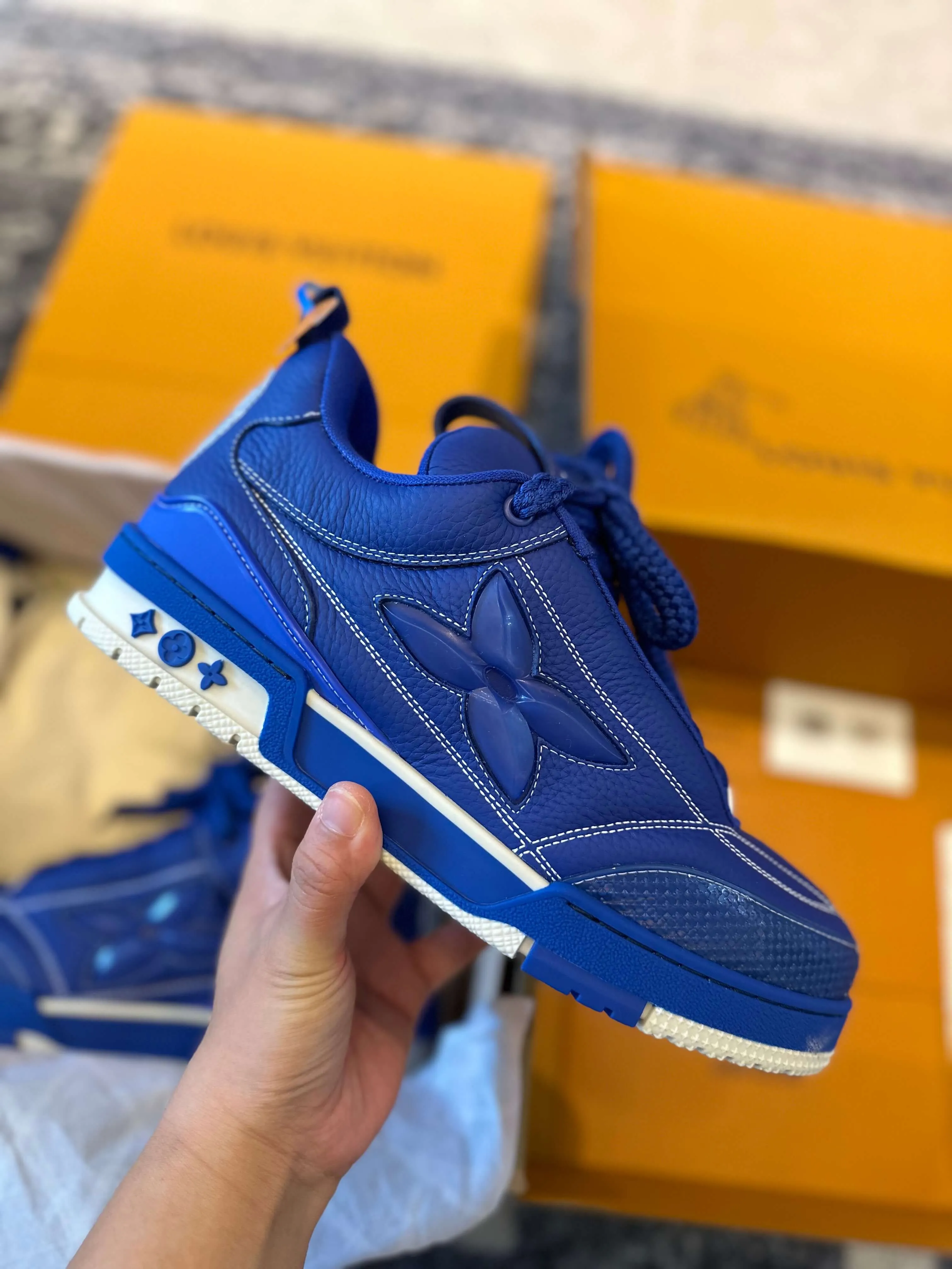 Louis Vuitton LV Trainer Blue Skate Sneaker