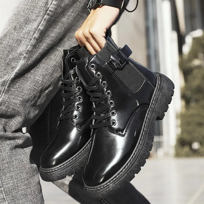 Men's high-top leather boots