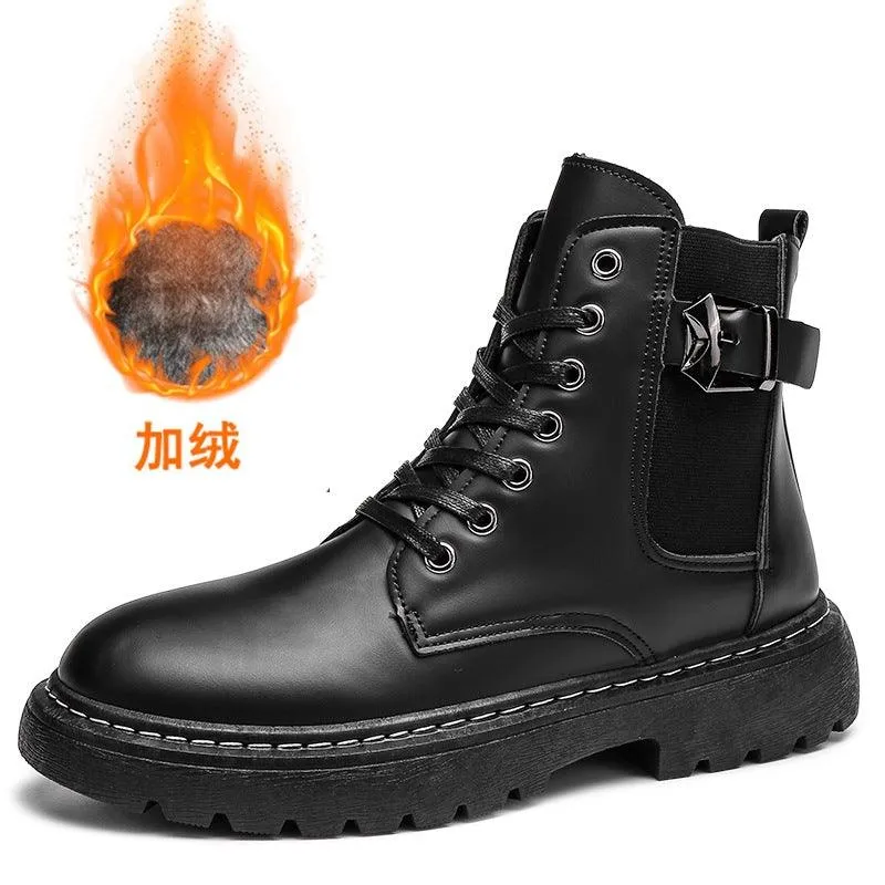 Men's high-top leather boots