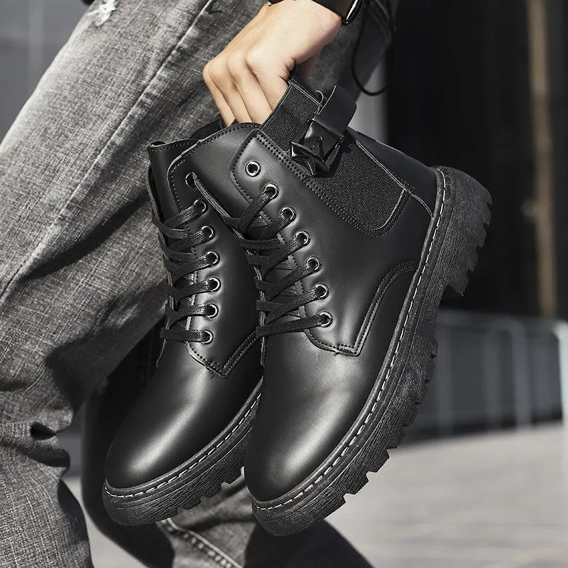 Men's high-top leather boots