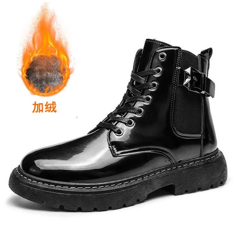 Men's high-top leather boots