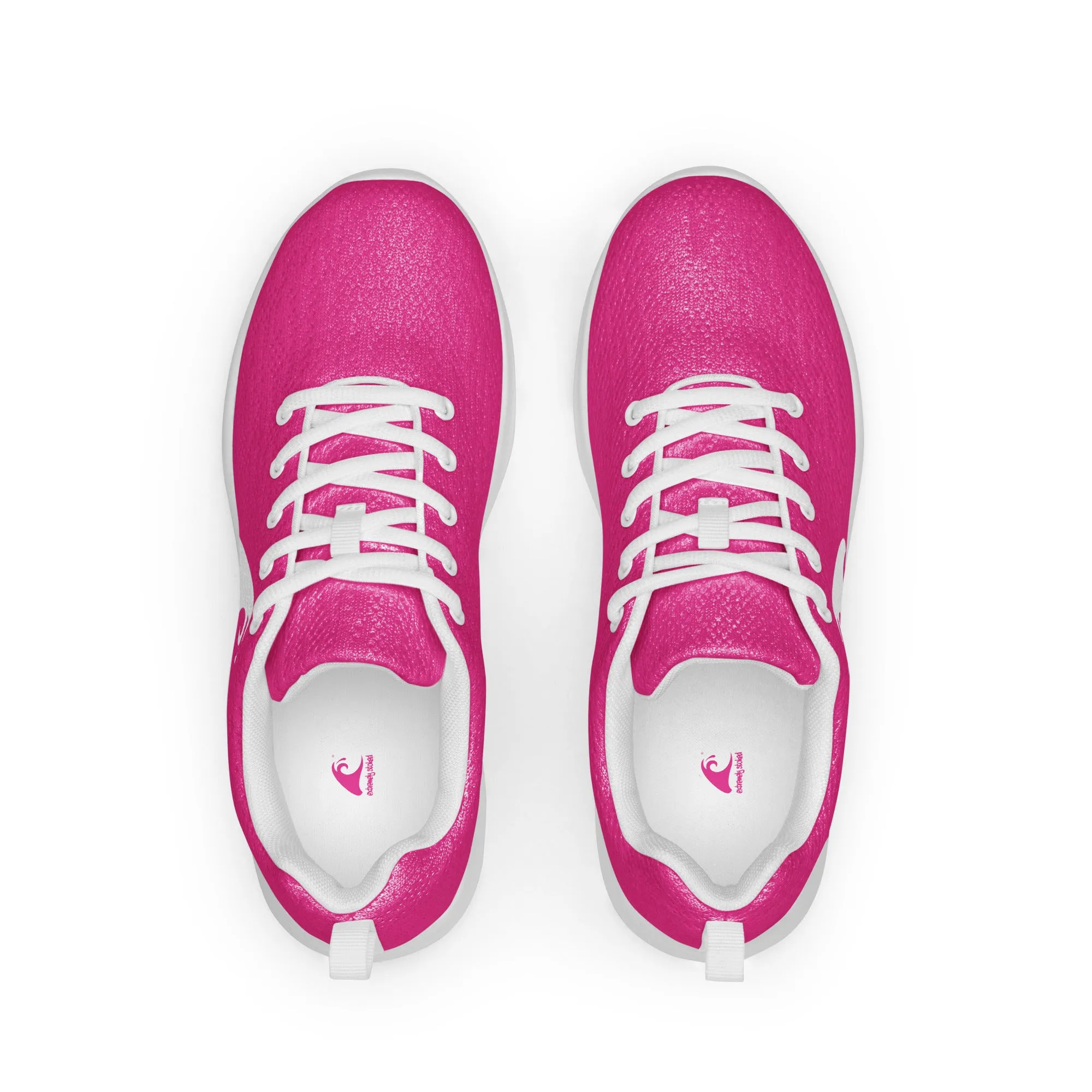 Men’s Hot Pink Athleisure Shoes with Extremely Stoked Epic Wave Logo