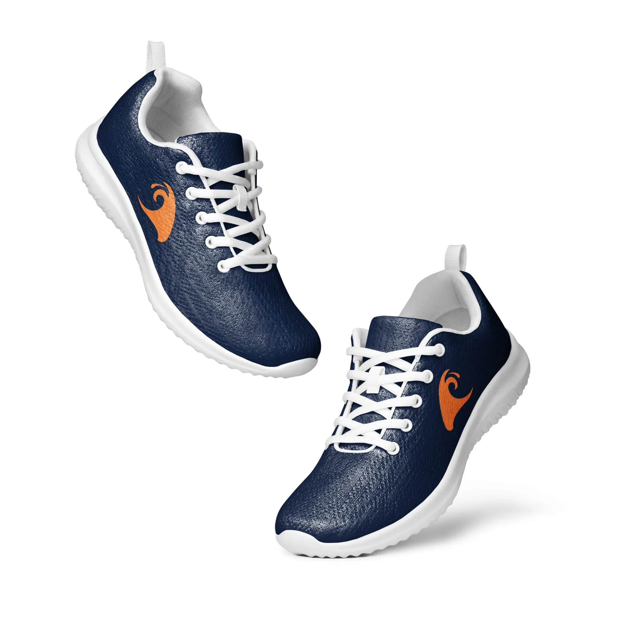 Men’s Navy Blue Athleisure Shoes with Extremely Stoked Orange Epic Wave Logo