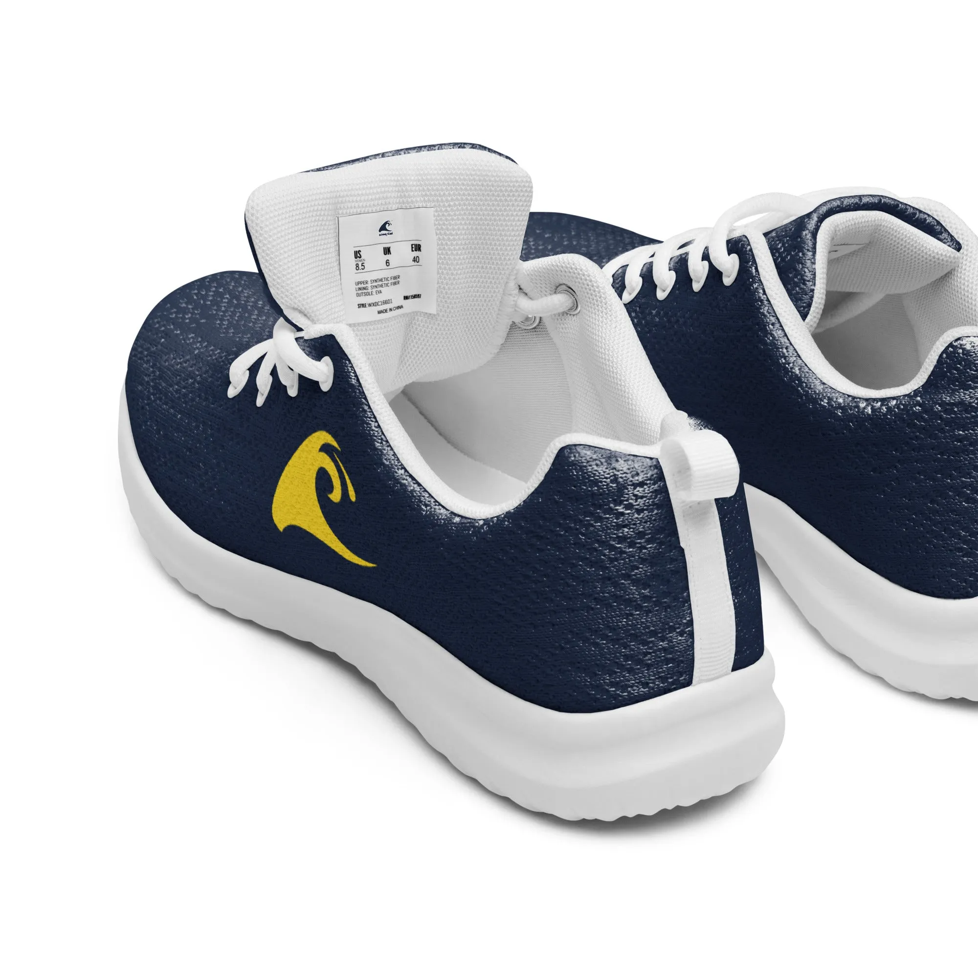 Men’s Navy Blue Athleisure Shoes with Extremely Stoked Yellow Epic Wave Logo