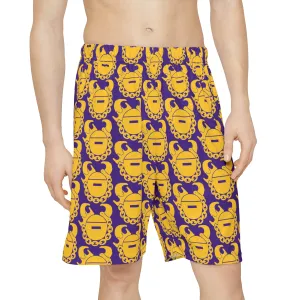 Men’s Sports Shorts - Gold/Purple Helmets