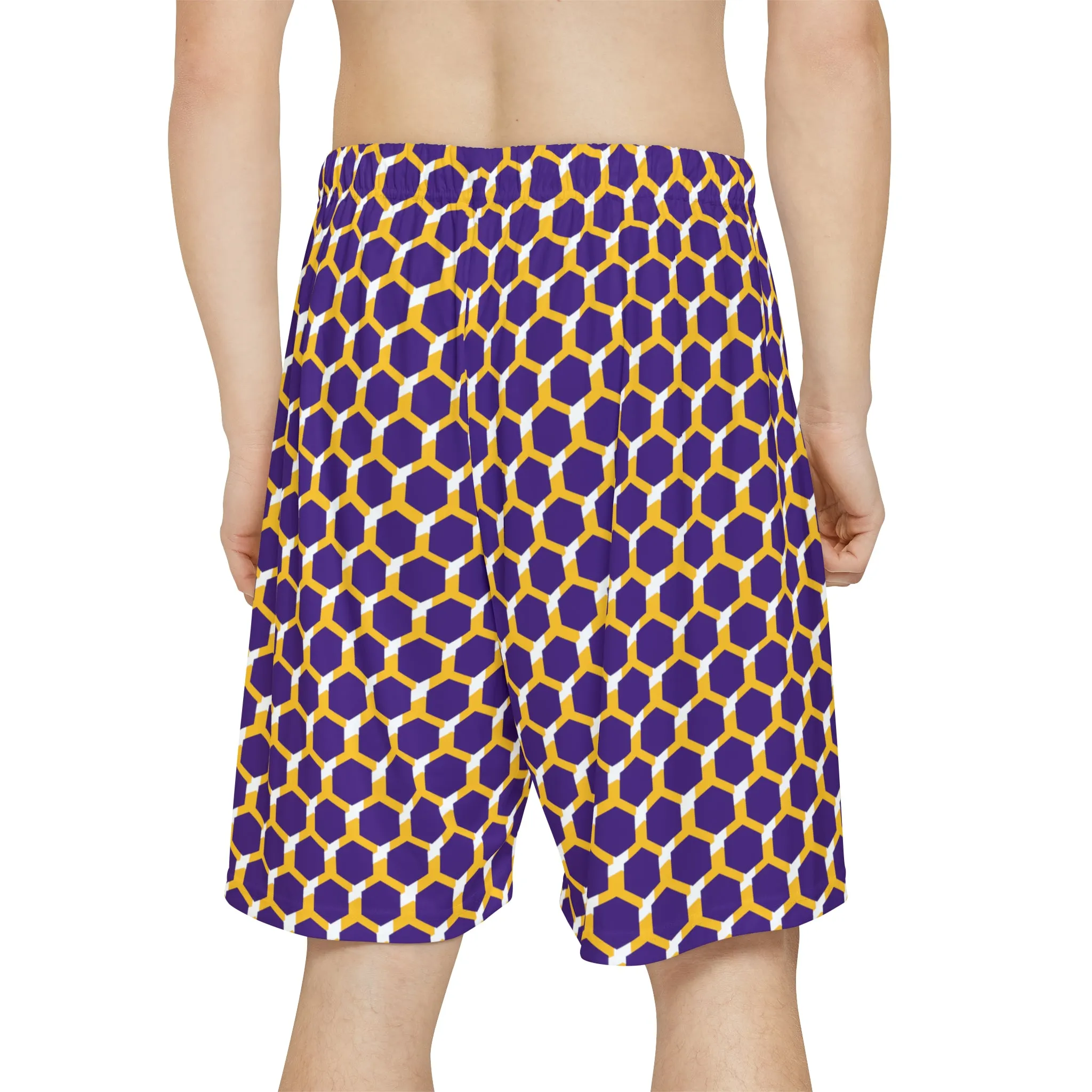 Men’s Sports Shorts - Purple/Gold Hex