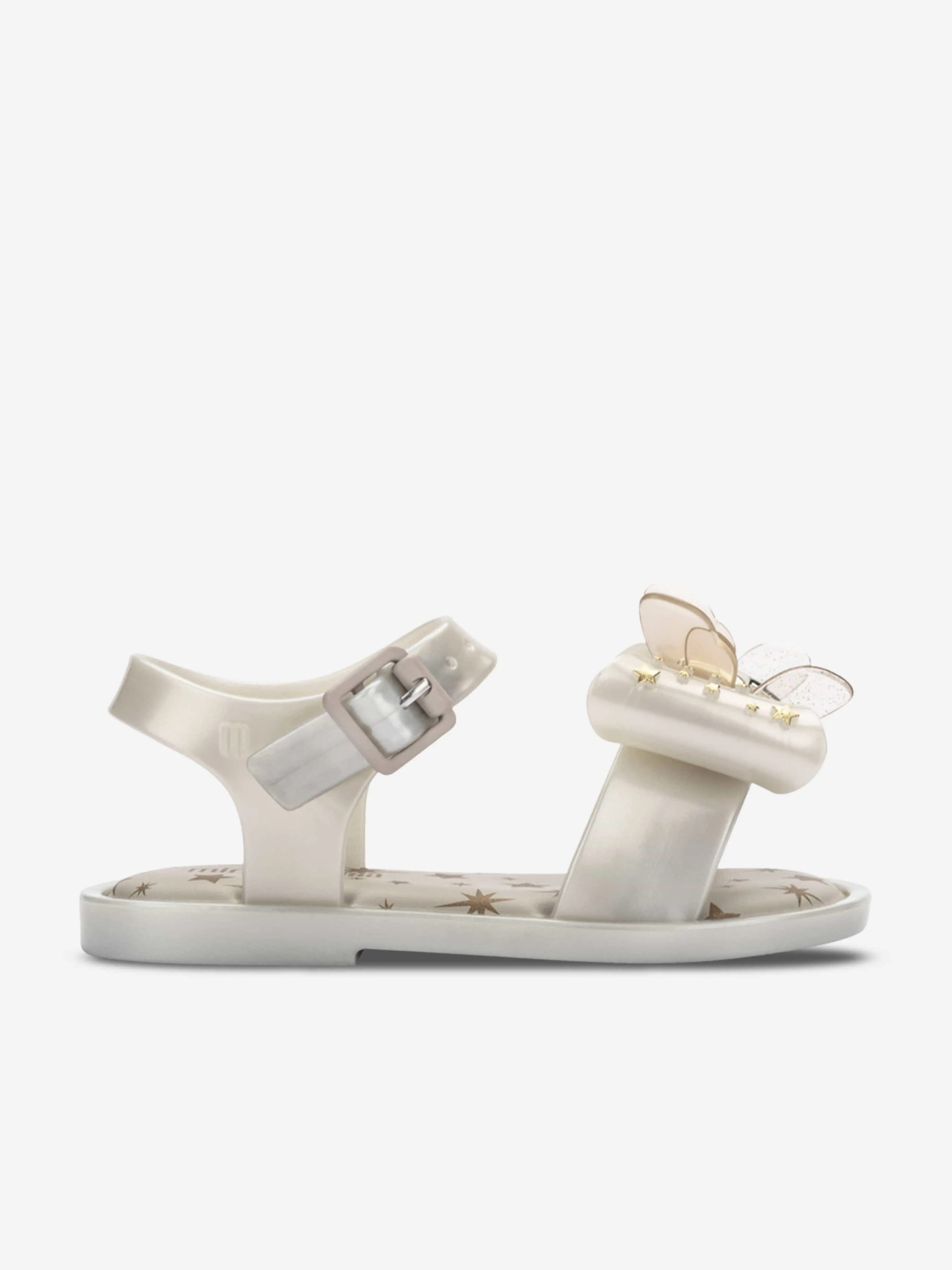 Mini Melissa Girls Mar Star Sandals in White