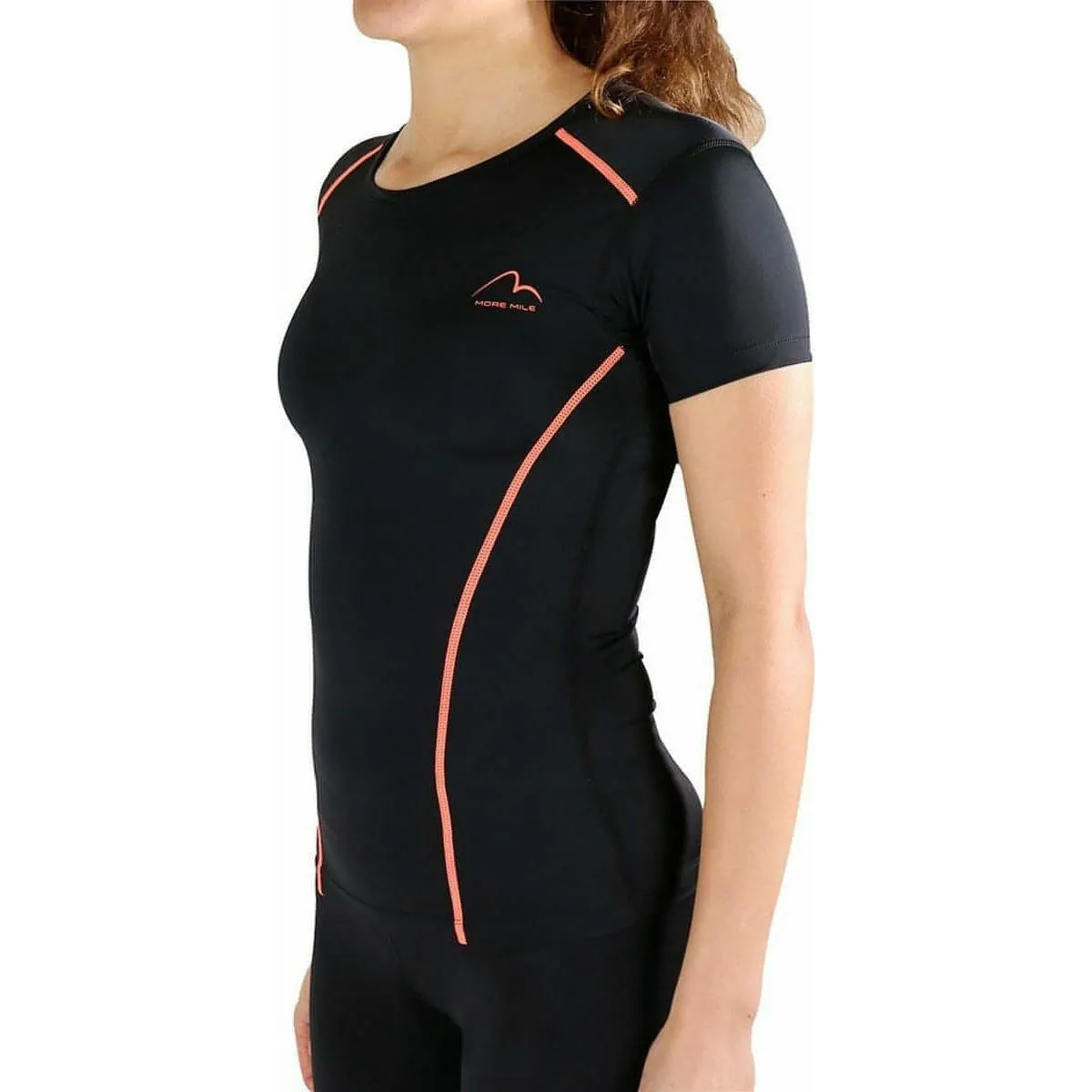 More Mile Compression Short Sleeve Womens Top - Black