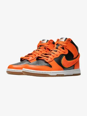 Nike High Dunk Chenille Swoosh Shoes - Safety Orange & Black Size 11