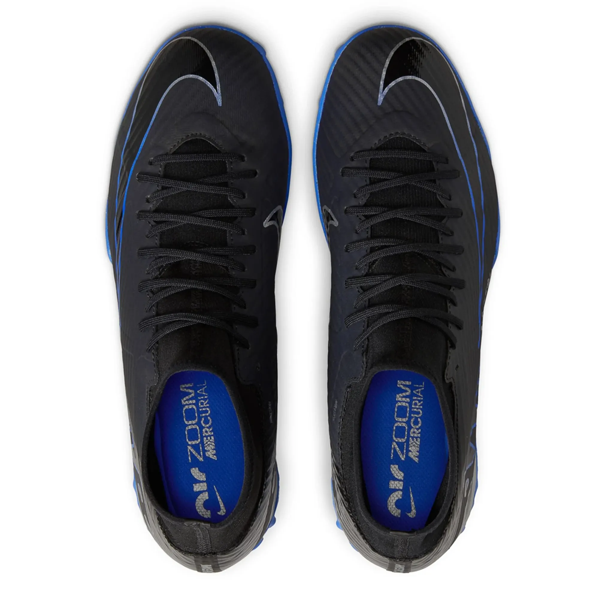 Nike Zoom Superfly 9 Academy Turf Soccer Shoes (Black/Chrome-Hyper Royal)