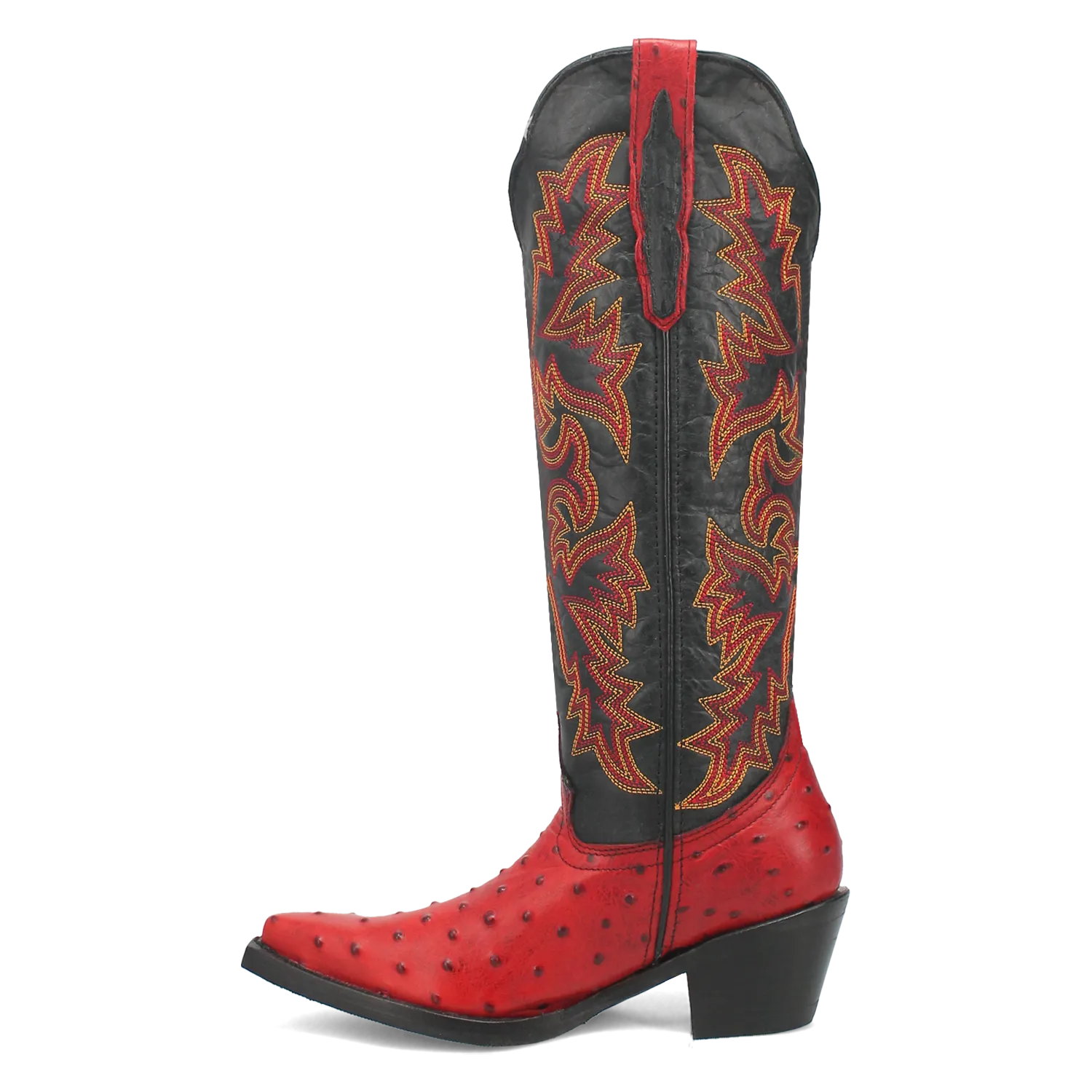 Online Exclusive | Dingo | Selene Leather Boot in Red and Black **PREORDER