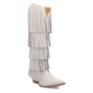 Online Exclusive | Dingo | Wild Child Suede Leather Boot in White **PREORDER