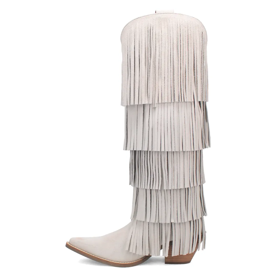 Online Exclusive | Dingo | Wild Child Suede Leather Boot in White **PREORDER