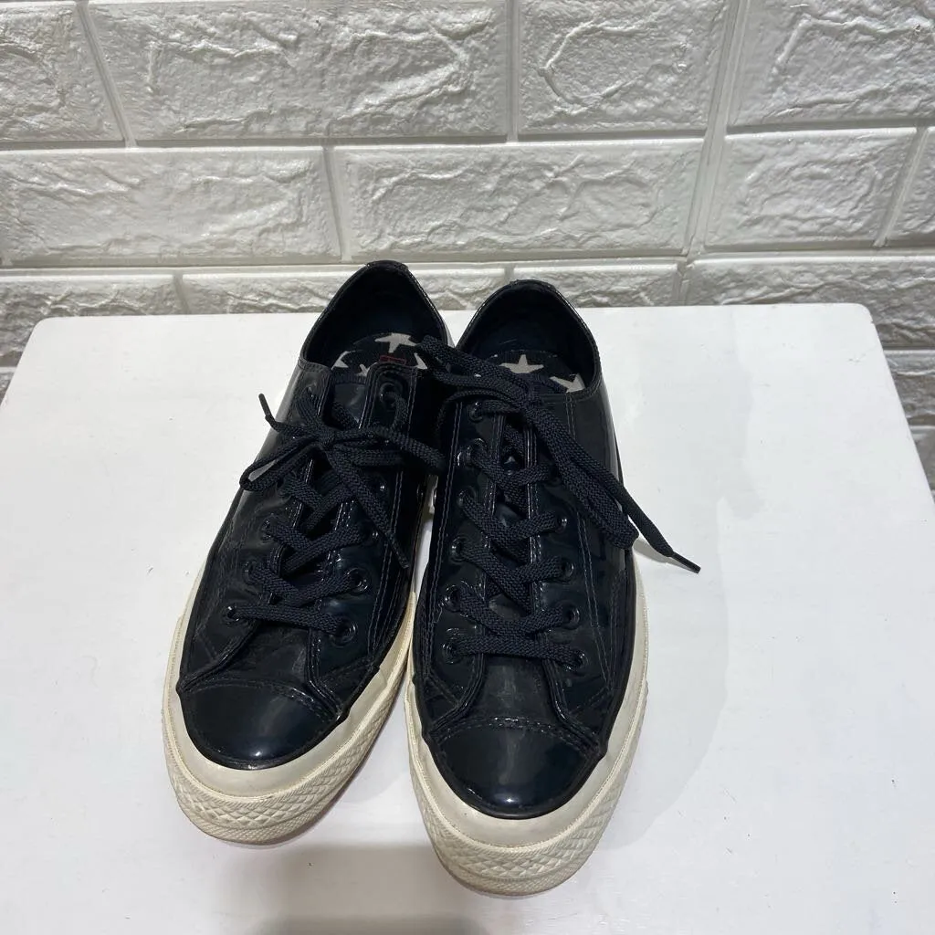 Patent Low Top Sneakers