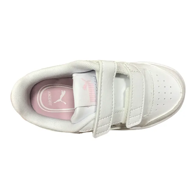 Puma scarpa sneakers con velcro da bambina Shuffle V Inf 375690 04 bianco