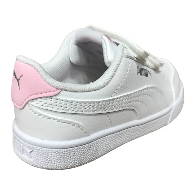 Puma scarpa sneakers con velcro da bambina Shuffle V Inf 375690 04 bianco