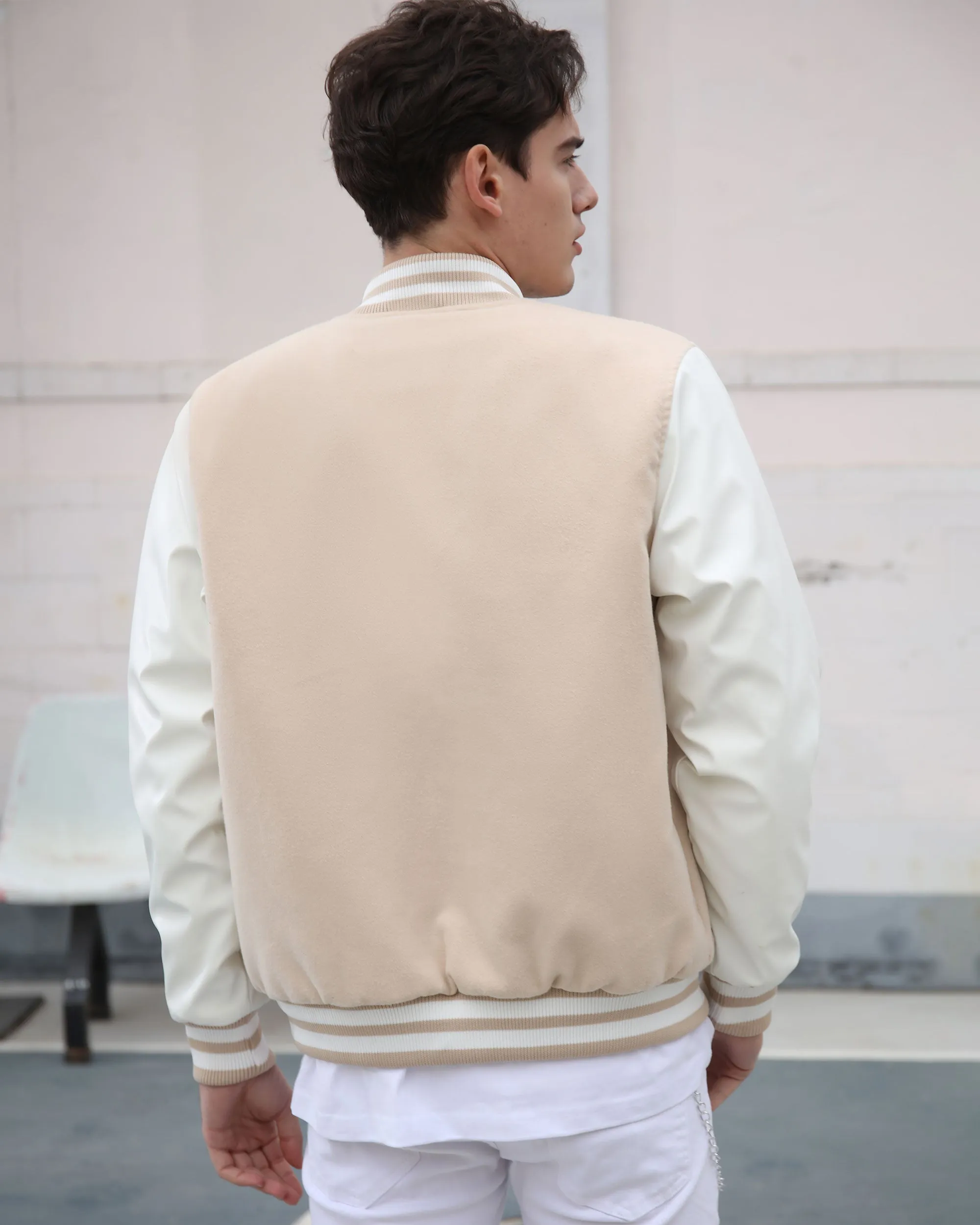 Quilted Lining Baseball Jacket