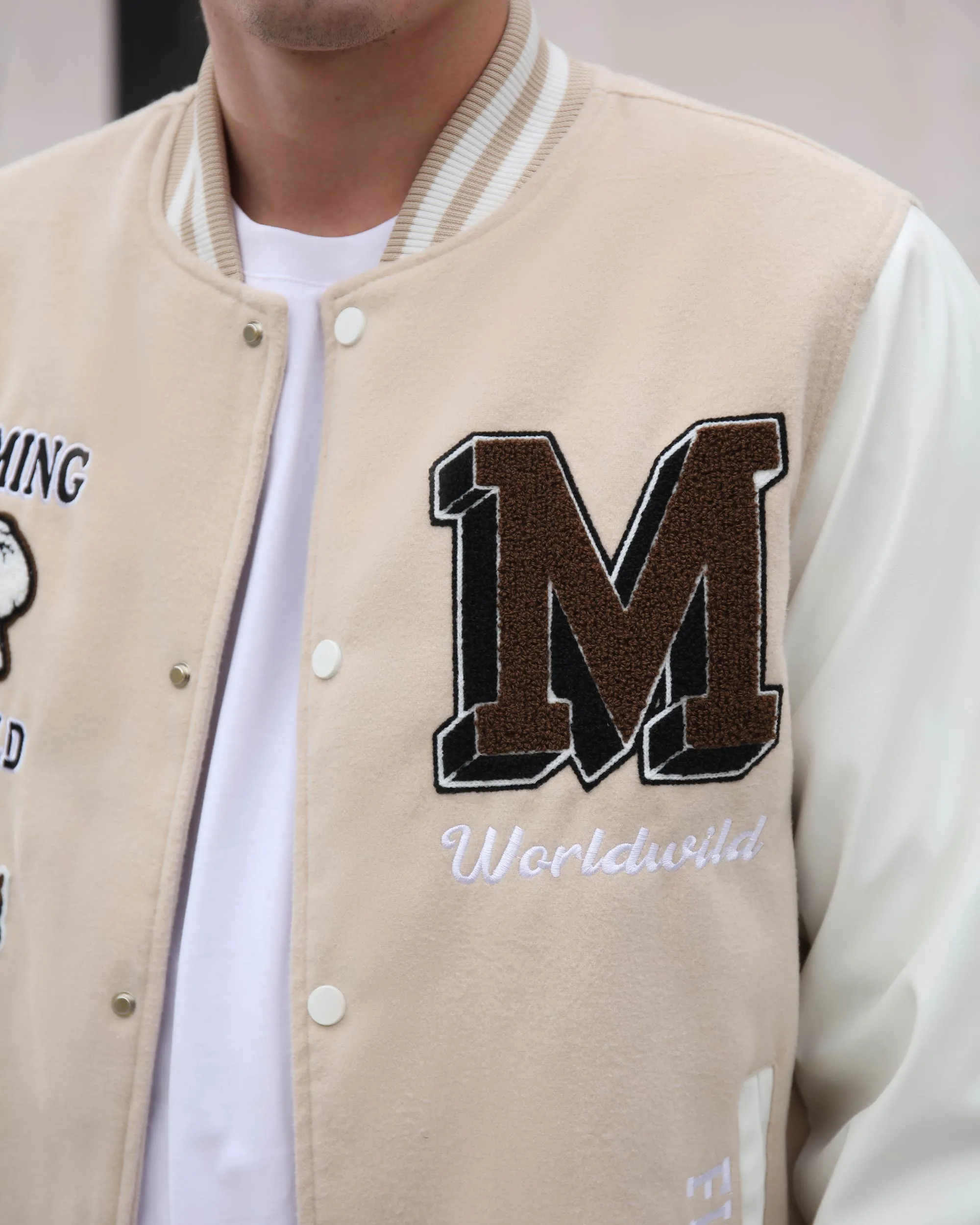 Quilted Lining Baseball Jacket