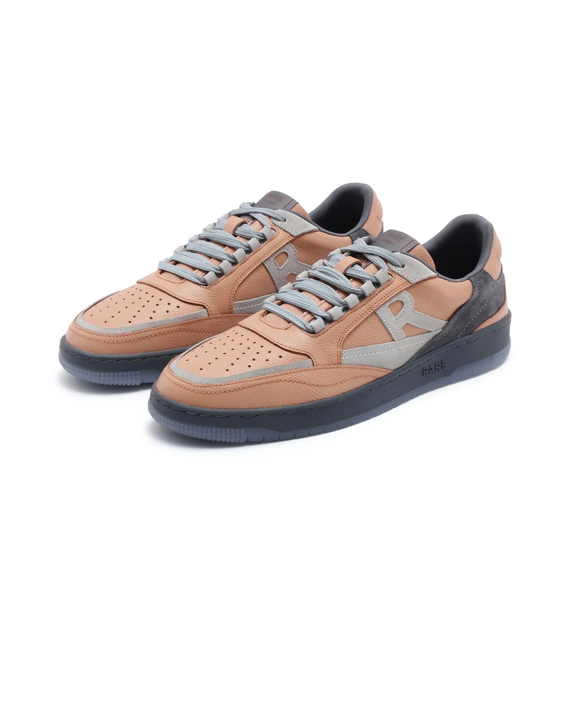 Rare Rabbit Men's Amur Orange Plain Shoes