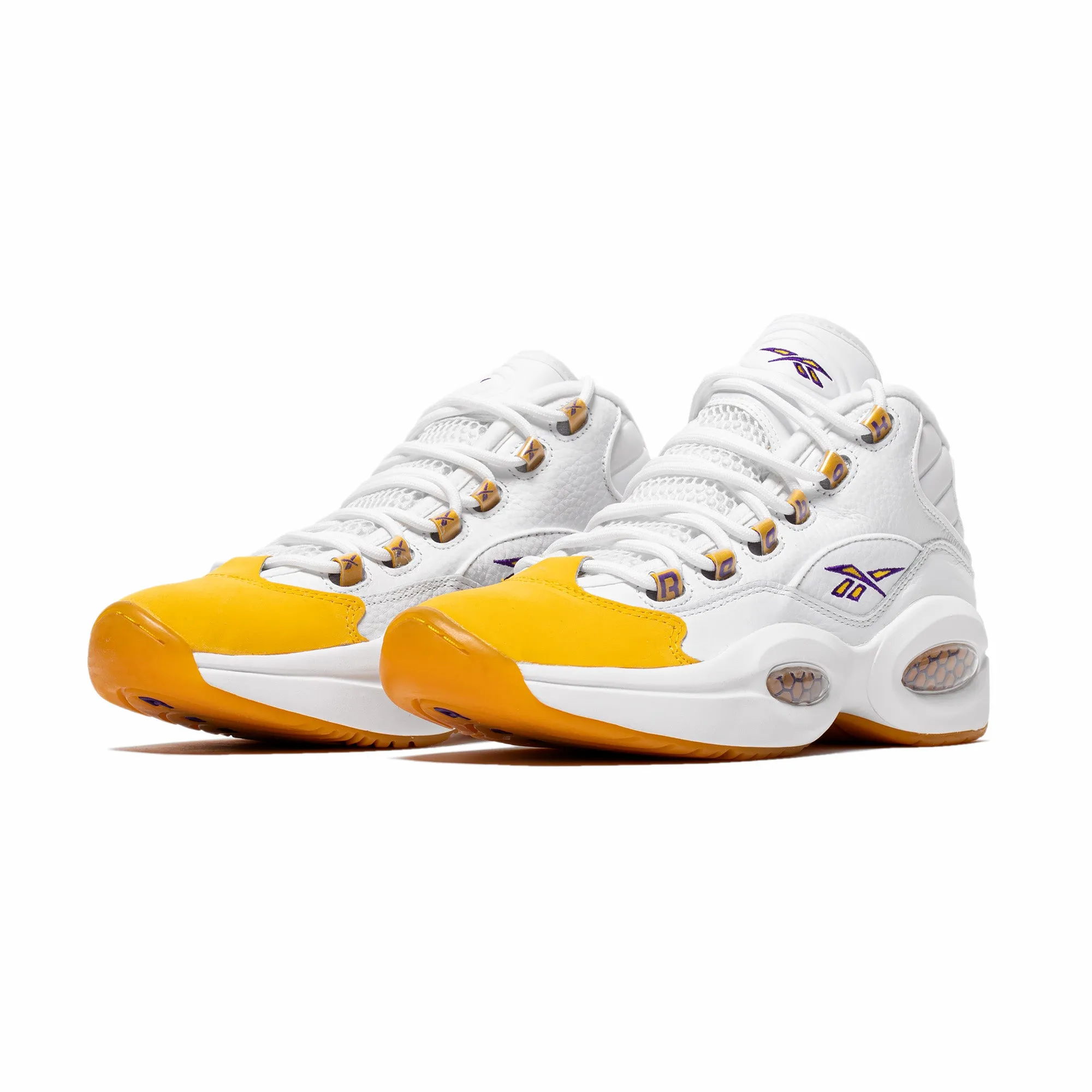 Reebok Mens Question Mid 'Yellow Toe' Shoes