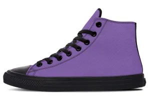 Retro Violet High Tops - Classic Premium Canvas Shoes with Comfortable and Durable Soles