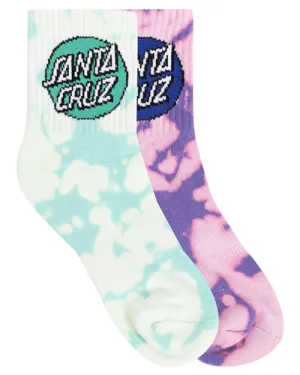 Santa Cruz Other Dot Mid Sock - Pale Pink Tie Dye