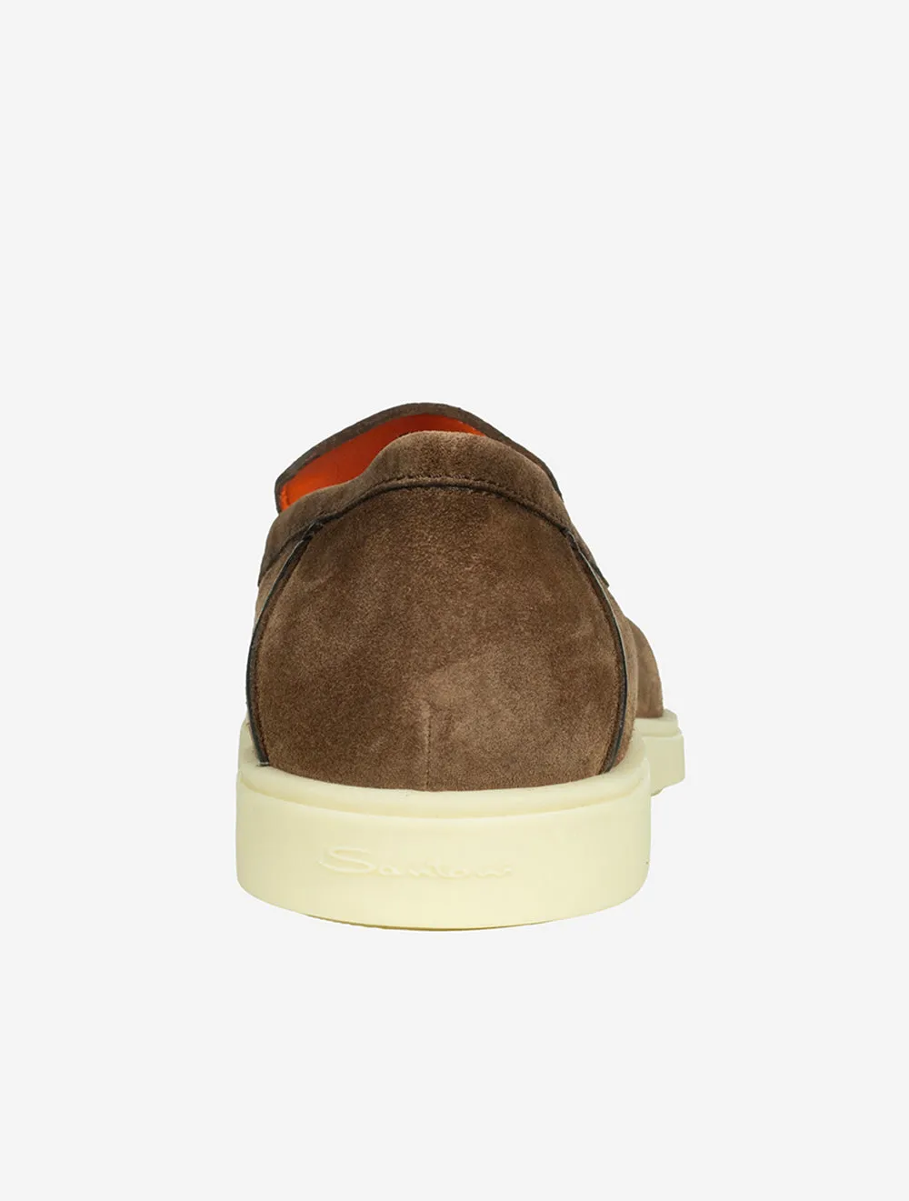 SANTONI Slip On Tumbled Shoe Light Brown