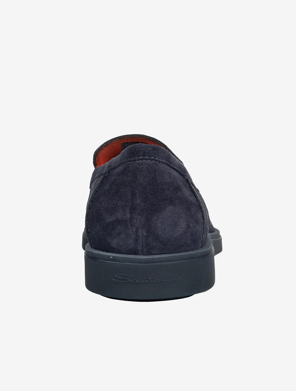 SANTONI Slip On Tumbled Shoe Navy