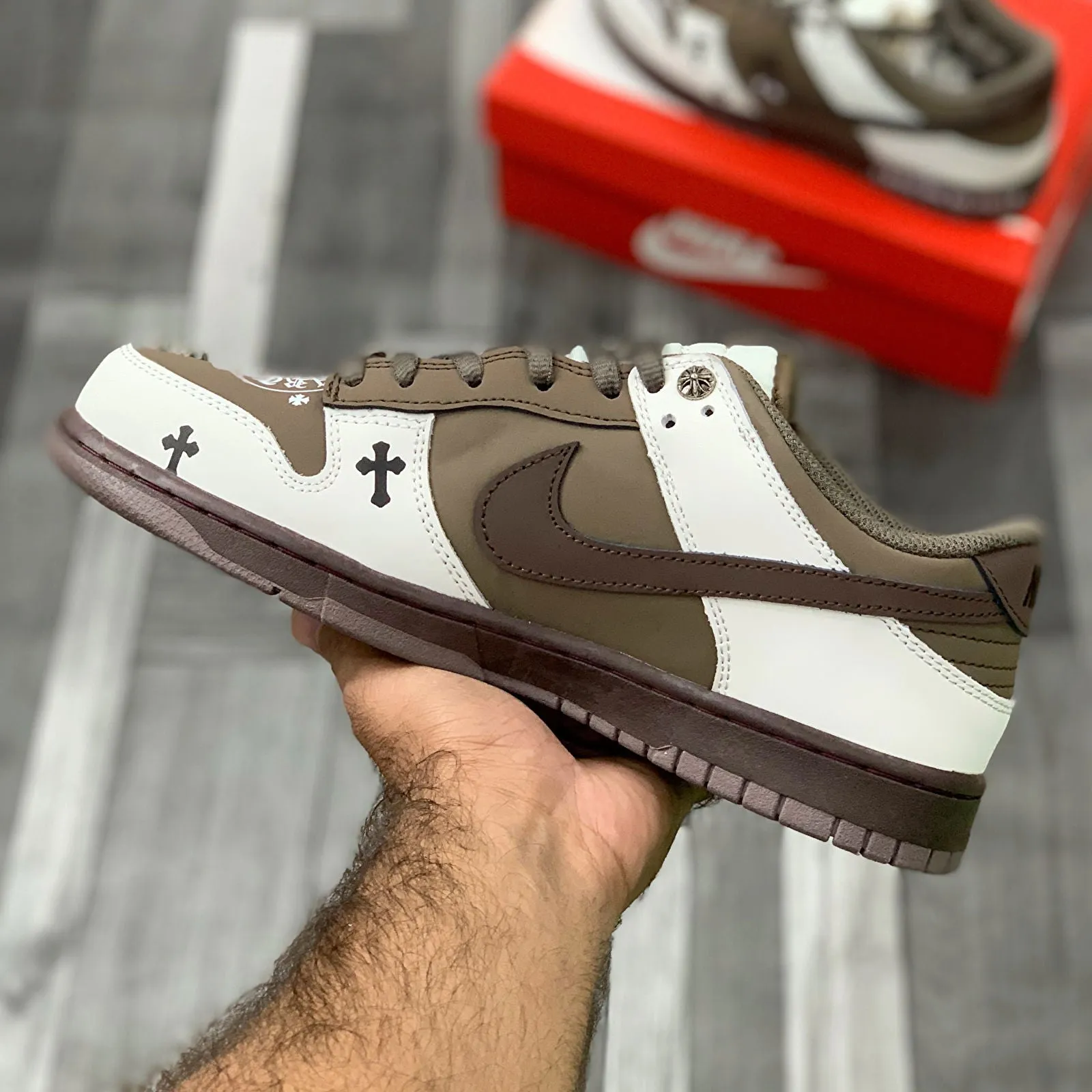 SBB Dunkks Low X Chrome Hearts