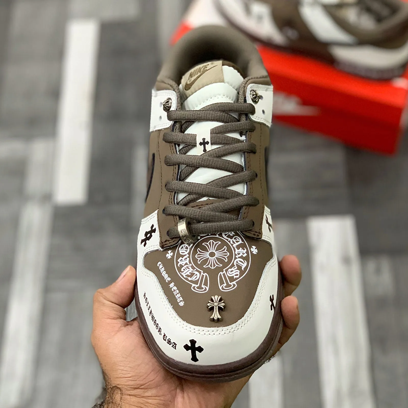 SBB Dunkks Low X Chrome Hearts